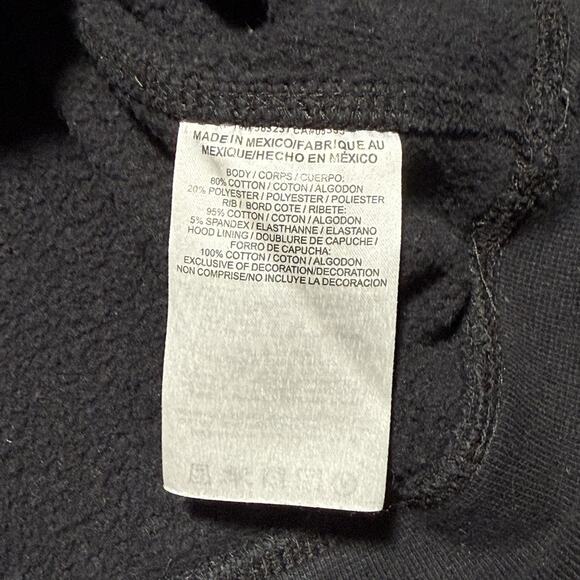 Vintage Nike Center Swoosh Hoodie Mens XXL Black Distressed Y2K Plum Softball - Picture 5 of 10